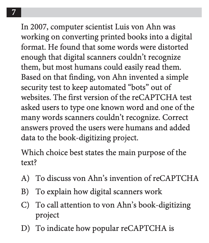 SAT Practice Tests (Nonadaptive) – Q.7